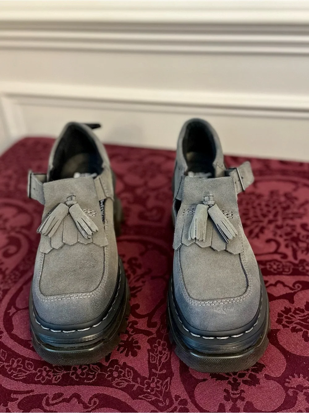 Dr. Martens Corran Gray Suede Mary Jane - size 7